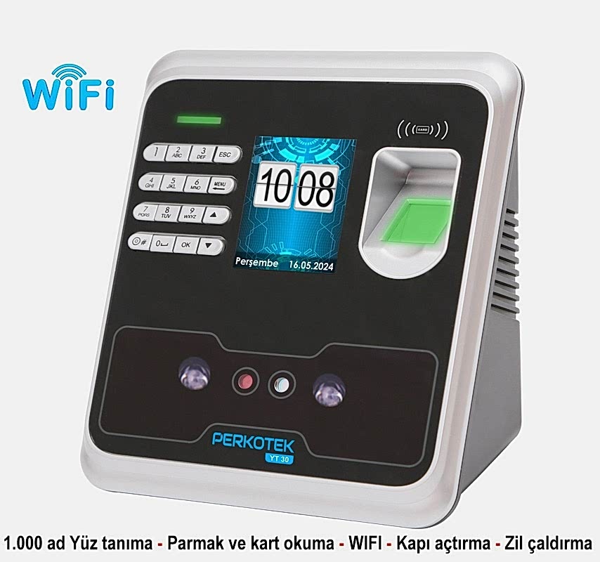 PERKOTEK YT 30 YÜZ TANIMA CİHAZI WIFI